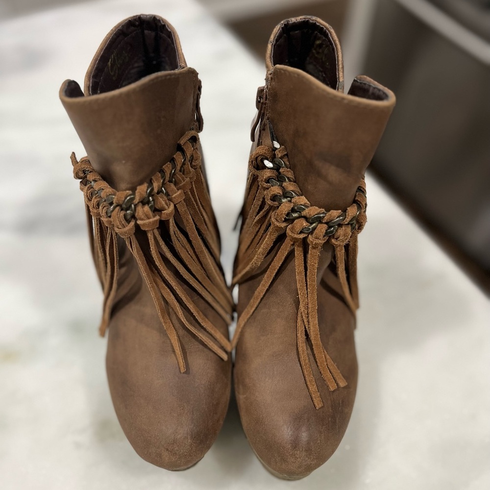 Sbicca Fringe Boots